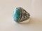 Silver Signet Ring with Larimar Cabochon, Image 4