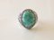 Silberner Siegelring mit Larimar Cabochon 9