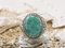 Silver Signet Ring with Larimar Cabochon 11