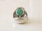 Silver Signet Ring with Larimar Cabochon 6