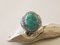 Silver Signet Ring with Larimar Cabochon 3