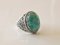 Silver Signet Ring with Larimar Cabochon 5