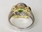Ring aus 18 Karat Gelb- und Weißgold, Diopsid und Diamant 5