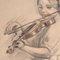 Maurice Denis, violinista, principios del siglo XX, litografía original, Imagen 4