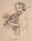 Maurice Denis, violinista, principios del siglo XX, litografía original, Imagen 2