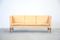 Dänisches Sofa mit 3 Sitzen aus Beigem Leder, 1970er 1