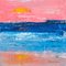 Francoise Laine, Pink Sunset, 2021, óleo sobre lienzo, Imagen 1