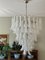 Large White Murano Chandelier in the Style of Mazzega 1