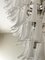 Großer weißer Murano Kronleuchter im Stil von Mazzega 4