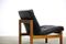 Scandinavian Leather Lounge Chair by Ole Gjerlov Knudsen & Torben Lind for France & Son, 1962, Image 4