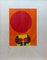 Luis Feito, Composition Orange, Lithographie Originale 1
