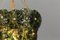 Green Murano Glass Flowers and Brass Pendant Light 6