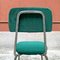 Moderner italienischer Mid-Century Stuhl aus verchromtem Stahl & grünem Samt, 1960er 9