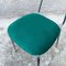 Mid-Century Italian Modern Chromed Steel & Forest Green Velvet Chair, 1960s 8