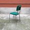 Moderner italienischer Mid-Century Stuhl aus verchromtem Stahl & grünem Samt, 1960er 5