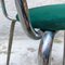 Moderner italienischer Mid-Century Stuhl aus verchromtem Stahl & grünem Samt, 1960er 10