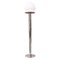 Space Age Italian Floor Lamp in Chromed Steel and Opaline Glass, 1970s 1