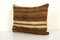 Turkish Anatolian Traditional Brown Hemp Kilim Pillow Cover, Image 3