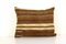 Turkish Anatolian Traditional Brown Hemp Kilim Pillow Cover, Image 1