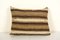 Traditional Turkish Decorative Striped Kilim Lumbar Cushion Cover in Wool & Hemp 1