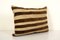 Striped Rustic Lumbar Cushion Cover Made from a Mid-20th Century Kilim Rug 3