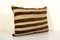 Striped Rustic Lumbar Cushion Cover Made from a Mid-20th Century Kilim Rug, Image 3