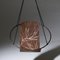 Modern Minimal Strelitzia Carved Into Genuine Leather Sling Hanging Chair by Joanina Pastoll for Studio Stirling 3