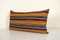 Vintage Turkish Striped Kilim Wool Pillow Cover 2
