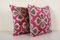 Pink Ikat Velvet Cushion Covers, Set of 2 3
