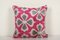 Pink Ikat Velvet Cushion Cover 1
