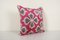 Pink Ikat Velvet Cushion Cover 3