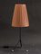 Französische Dreibein Tischlampe in Schwarz & Rot, 1950er 5