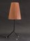 French Black & Red Tripod Table Lamp, 1950s, Image 1