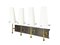 Black Metal, Brass & Opaline Glass 4-Light Wall Lamps, Set of 5, Image 7