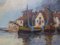 M. Bernard, Ships in the Port, Oil on Canvas, Framed, Image 3