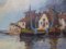 M. Bernard, Ships in the Port, óleo sobre lienzo, enmarcado, Imagen 3