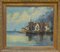 M. Bernard, Ships in the Port, Oil on Canvas, Framed 1