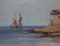 M. Bernard, Ships in the Port, Oil on Canvas, Framed 5