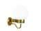 Mid-Century Opaline Glass & Brass Sconce from Stilnovo, Image 1