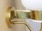 Mid-Century Opaline Glass & Brass Sconce from Stilnovo 3