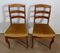 19th Century Blonde Mahogany Chairs, Set of 2 1
