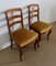 19th Century Blonde Mahogany Chairs, Set of 2 2