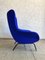 Italian Blue Armchair, 1950s, Set of 2 5