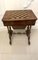 Tavolo da gioco antico vittoriano in legno di noce intarsiato, Immagine 1