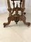 Antiker viktorianischer Spieltisch aus Nusswurzelholz mit Intarsien 17