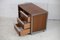 Mueble de almacenamiento francés de madera maciza y acero pulido de Henri Lewser & Claude Gaillard, años 70, Imagen 8
