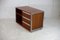 Mueble de almacenamiento francés de madera maciza y acero pulido de Henri Lewser & Claude Gaillard, años 70, Imagen 5