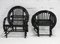 French Black Lacquered Rattan Armchairs, 1960s, Set of 2 12