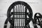 French Black Lacquered Rattan Armchairs, 1960s, Set of 2 7