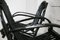 French Black Lacquered Rattan Armchairs, 1960s, Set of 2, Image 8